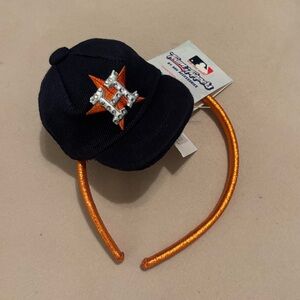 ASTROS Team Topper Headband with Cap - Navy and Orange